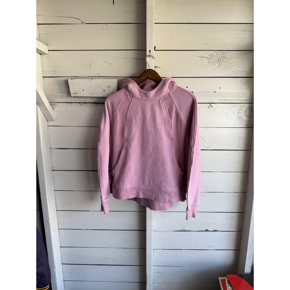 Lululemon Scuba Oversized Funnel Neck Hoodie Pink Mauve M/L